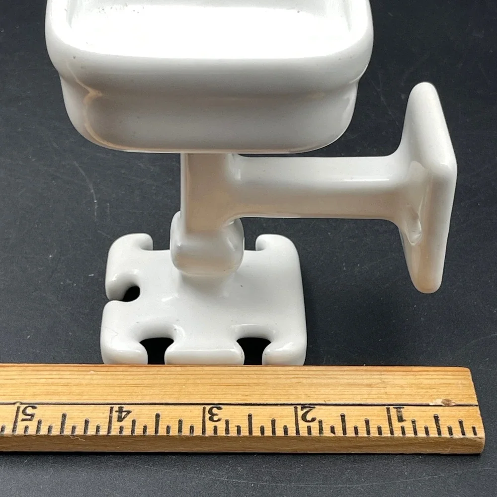 1920s American Enameled Products Co. Porcelain Cast Iron Soap Toothbrush Holder